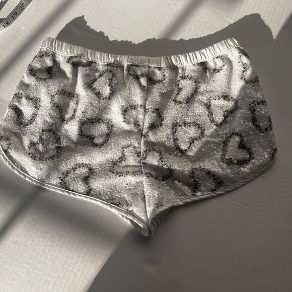 VICTORIAS SECRET COLLECTION Medium SEQUIN SLEEP SHORTS PAJAMAS‎ ADJUSTABLE WAIST - Picture 7 of 11